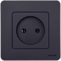 Розетка 1-м СП Inspiria 16А IP20 250В 2P механизм антрацит IEK 673713 ТехноИмпульс