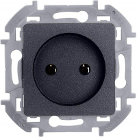 Розетка 1-м СП Inspiria 16А IP20 250В 2P механизм антрацит IEK 673713 ТехноИмпульс
