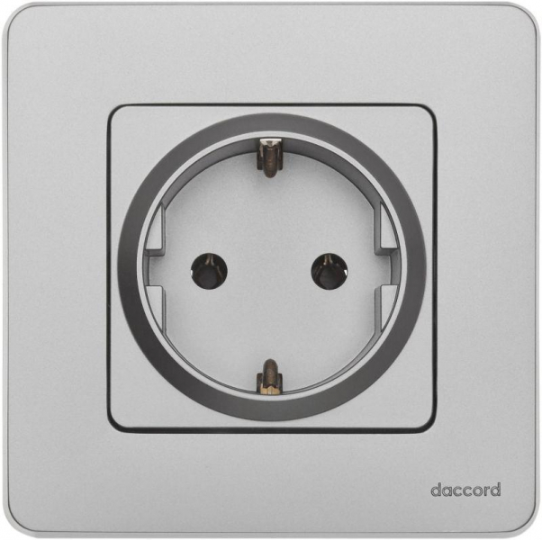 Розетка 1-м СП Inspiria 16А IP20 250В 2P+E немецк. стандарт механизм алюм. IEK 673722 ТехноИмпульс