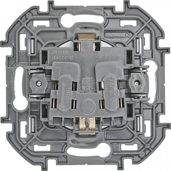 Розетка 1-м СП Inspiria 16А IP20 250В 2P+E немецк. стандарт механизм алюм. IEK 673722 ТехноИмпульс