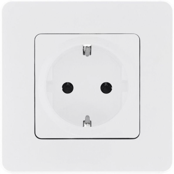 Розетка 1-м СП Inspiria 16А IP20 250В 2P+E немецк. стандарт механизм бел. IEK 673720 ТехноИмпульс