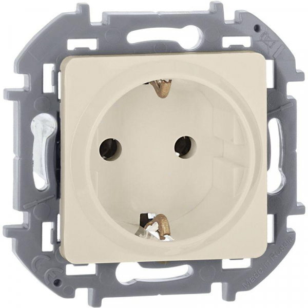 Розетка 1-м СП Inspiria 16А IP20 250В 2P+E немецк. стандарт механизм сл. кость IEK 673721 ТехноИмпульс