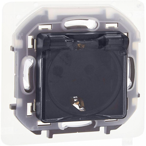 Розетка 1-м СП Inspiria 16А IP44 250В 2P+E защ. шторки с крышкой немецк. стандарт механизм антрацит IEK 673743 ТехноИмпульс