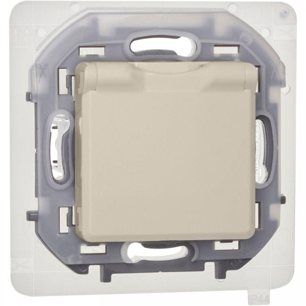 Розетка 1-м СП Inspiria 16А IP44 250В 2P+E защ. шторки с крышкой немецк. стандарт механизм сл. кость IEK 673741 ТехноИмпульс