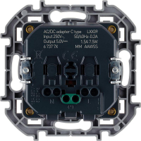 Розетка 1-м СП Inspiria 16А IP20 250В 2P+E немецк. стандарт с заряд. устройством USB тип C 1.5А 5В механизм бел. Leg 673770 ТехноИмпульс