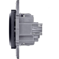 Розетка 1-м СП Inspiria 16А IP20 250В 2P+E защ. шторки немецк. стандарт механизм антрацит IEK 673733 ТехноИмпульс