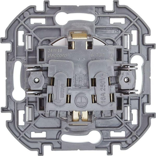 Розетка 1-м СП Inspiria 16А IP20 250В 2P+E защ. шторки немецк. стандарт механизм бел. IEK 673730 ТехноИмпульс