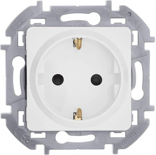 Розетка 1-м СП Inspiria 16А IP20 250В 2P+E защ. шторки немецк. стандарт механизм бел. IEK 673730 ТехноИмпульс
