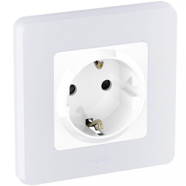 Розетка 1-м СП Inspiria 16А IP20 250В 2P+E защ. шторки немецк. стандарт механизм бел. IEK 673730 ТехноИмпульс