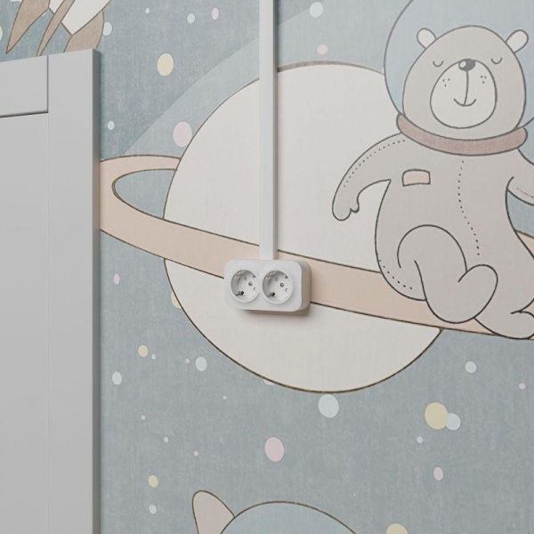 Розетка 2-м ОП Quteo 16А IP20 250В 2х2P+E с заземл. без защ. шторок бел. IEK 782233 ТехноИмпульс