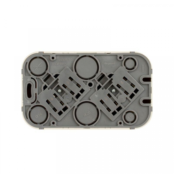 Розетка 2-м ОП Quteo 16А IP20 250В 2х2P+E с заземл. без защ. шторок сл. кость IEK 782263 ТехноИмпульс