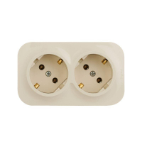 Розетка 2-м ОП Quteo 16А IP20 250В 2х2P+E с заземл. без защ. шторок сл. кость IEK 782263 ТехноИмпульс