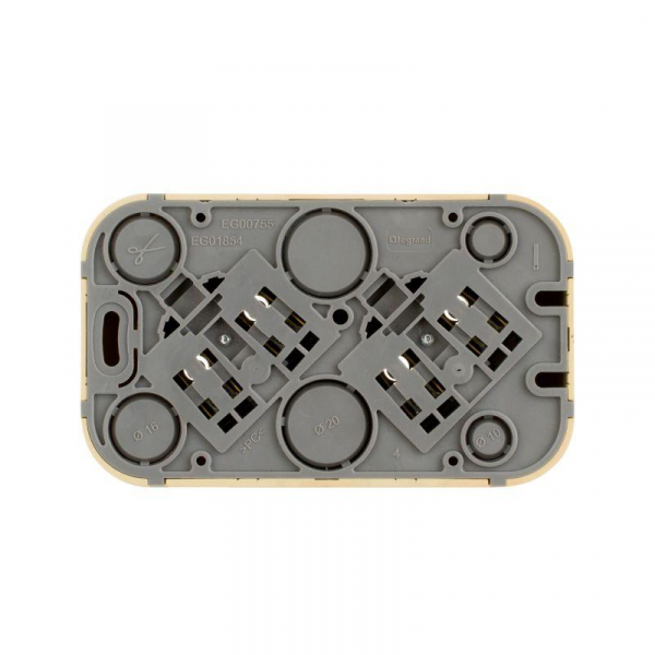 Розетка 2-м ОП Quteo 16А IP20 250В 2х2P без заземл. без защ. шторок дерево IEK 782281 ТехноИмпульс