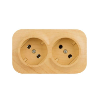 Розетка 2-м ОП Quteo 16А IP20 250В 2х2P без заземл. без защ. шторок дерево IEK 782281 ТехноИмпульс