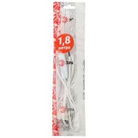 Шнур для бра 1.8м с выкл. ШВВП 2х0.5 бел. UX-ШВВП-S-1.8m-W ЭРА Б0044071 ТехноИмпульс