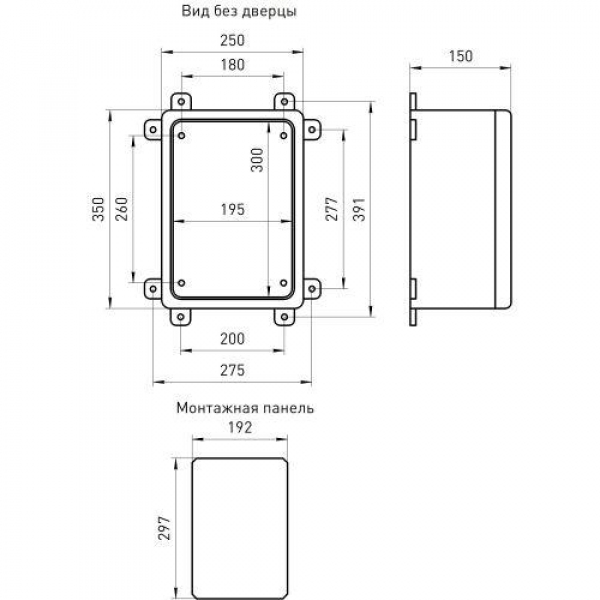 Корпус пластиковый ЩМП-П 350х250х150мм УХЛ1 IP65 IK10 box352515_g ЭРА Б0052363 ТехноИмпульс