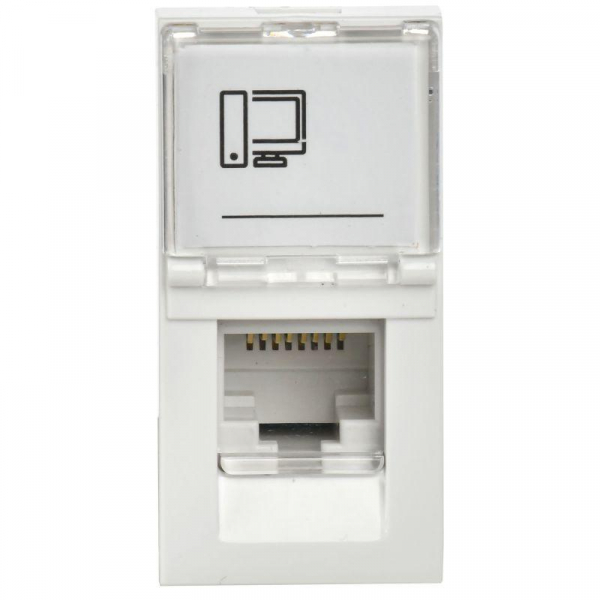Розетка компьютерная 1-м 1мод. RJ45 кат.5E UTP механизм PRIMER IEK CKK-40D-RI1-K01 ТехноИмпульс