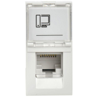 Розетка компьютерная 1-м 1мод. RJ45 кат.5E UTP механизм PRIMER IEK CKK-40D-RI1-K01 ТехноИмпульс