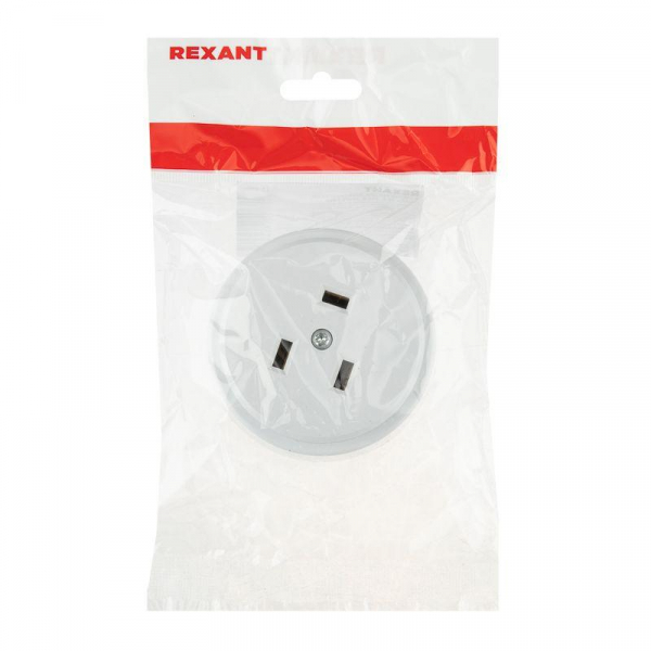 Розетка РШ для электрической плиты 32А 250В 2Р+РЕ (ОУ) бел. Rexant 11-8984 ТехноИмпульс