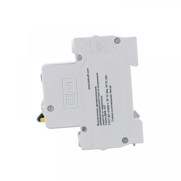 Выключатель автоматический дифференциального тока 2п (1P+N) C 40А 30мА тип AC 4.5кА ДИФ-103 DEKraft 16056DEK ТехноИмпульс