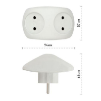 Разветвитель 2-м без заземл. 10А IP20 SPx-2-W бел. Эра Б0053480 ТехноИмпульс