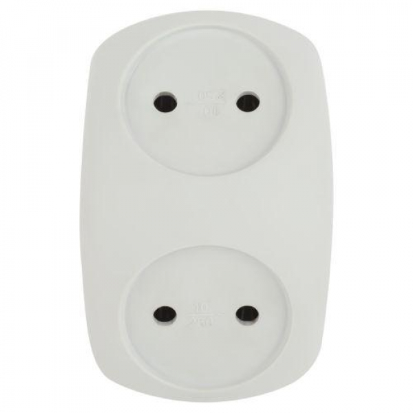 Разветвитель 2-м без заземл. 10А IP20 SPx-2-W бел. Эра Б0053480 ТехноИмпульс