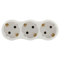 Разветвитель 3-м с заземл. 16А IP20 SPx-3e-W бел. Эра Б0053479 ТехноИмпульс