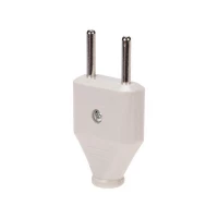 Вилка прямая 6А плоская без заземл. бел. Rexant 11-8946 ТехноИмпульс