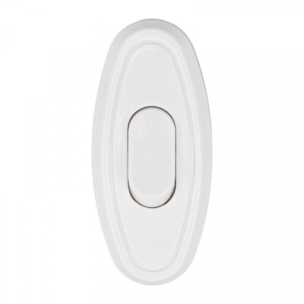 Выключатель-кнопка 6А 250ВON-OFF на электропровод для настольной лампы/бра бел. Rexant 36-3016 ТехноИмпульс