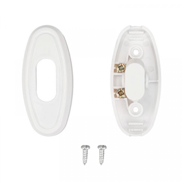 Выключатель-кнопка 6А 250ВON-OFF на электропровод для настольной лампы/бра бел. Rexant 36-3016 ТехноИмпульс