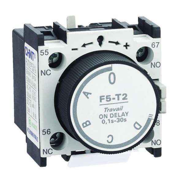 Приставка выдержки времени на вкл. F5-T2 (0.1-30с) к контакторам NC1; NC2 и NXC (R) CHINT 258022 ТехноИмпульс