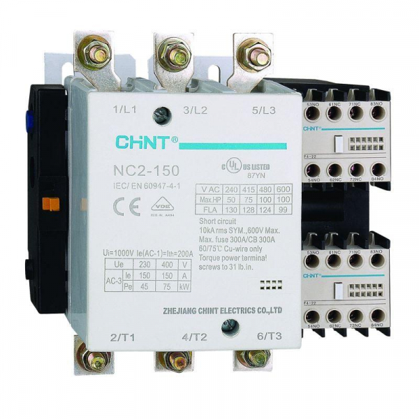 Контактор NC2-150 150А кат. 220-240В AC AC-3 (R) CHINT 671398 ТехноИмпульс