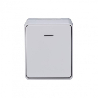 Выключатель 1-кл. ОП AtlasDesign PROFI IP54 10AX с подсветкой бел. SE ATN540113 ТехноИмпульс