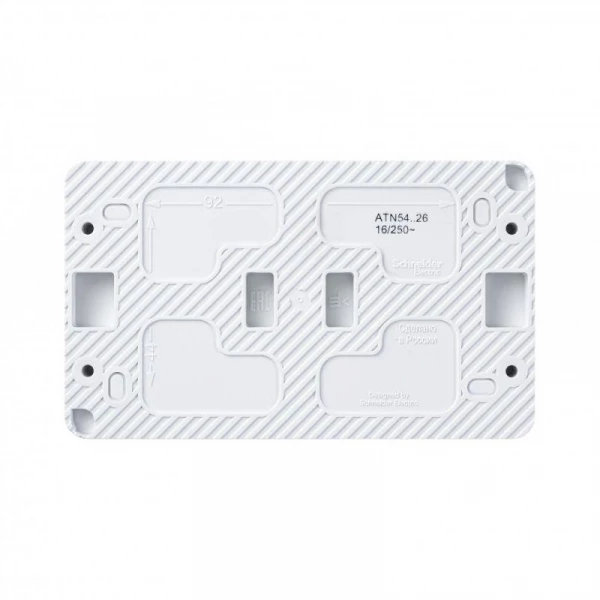 Розетка 2-м ОП AtlasDesign PROFI 16А IP54 заземл. защ. шторки бел. SE ATN540126 ТехноИмпульс