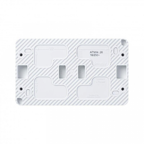 Розетка 2-м ОП AtlasDesign PROFI 16А IP54 заземл. защ. шторки бел. SE ATN540126 ТехноИмпульс