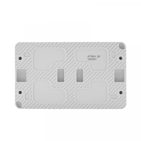 Розетка 2-м ОП AtlasDesign PROFI 16А IP54 заземл. защ. шторки бел. SE ATN540126 ТехноИмпульс