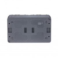 Розетка 2-м ОП AtlasDesign PROFI 16А IP54 заземл. защ. шторки антрацит SE ATN544026 ТехноИмпульс