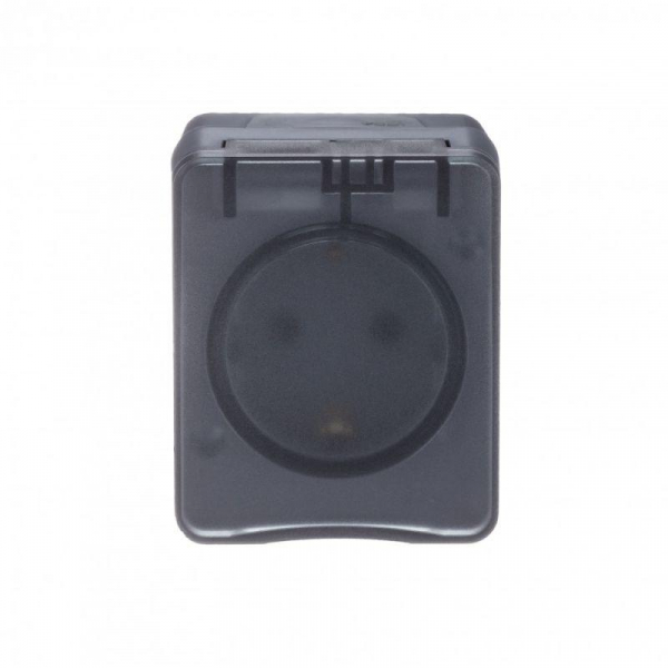 Розетка 1-м ОП AtlasDesign PROFI 16А IP54 250В заземл. защ. шторки антрацит SE ATN544045 ТехноИмпульс