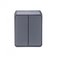 Выключатель 2-кл. ОП AtlasDesign PROFI IP54 10AX антрацит SE ATN544051 ТехноИмпульс
