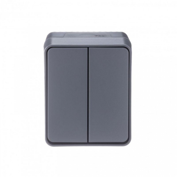 Выключатель 2-кл. ОП AtlasDesign PROFI IP54 10AX антрацит SE ATN544051 ТехноИмпульс