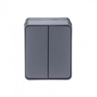 Выключатель 2-кл. ОП AtlasDesign PROFI IP54 10AX антрацит SE ATN544051 ТехноИмпульс