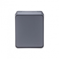 Переключатель проходной 1-кл. ОП AtlasDesign PROFI IP54 10AX антрацит SE ATN544061 ТехноИмпульс