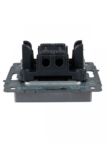 Выключатель 1-кл. СП BRITE ВС10-1-0-БрА 10А механизм алюм. IEK BR-V10-0-10-K47 ТехноИмпульс