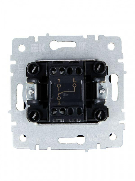 Выключатель проходной 1-кл. СП BRITE ВС10-1-6-БрЧ 10А механизм черн. IEK BR-V12-0-10-K02 ТехноИмпульс