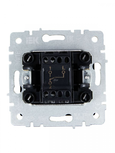 Выключатель проходной 1-кл. СП BRITE ВС10-1-6-БрЧ 10А механизм черн. IEK BR-V12-0-10-K02 ТехноИмпульс