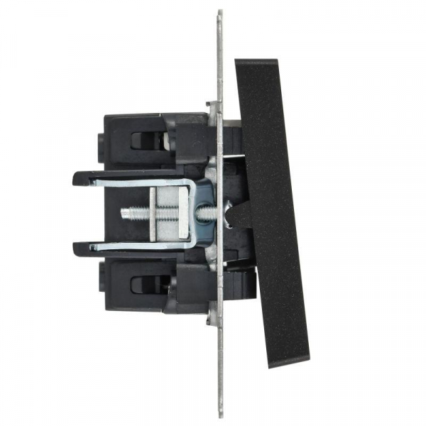 Выключатель 1-кл. СП BRITE ВС10-1-1-БрЧ 10А с индик. механизм черн. IEK BR-V10-1-10-K02 ТехноИмпульс