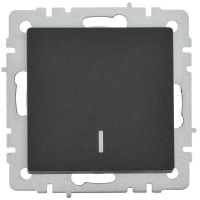 Выключатель 1-кл. СП BRITE ВС10-1-1-БрЧ 10А с индик. механизм черн. IEK BR-V10-1-10-K02 ТехноИмпульс