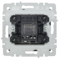 Выключатель 1-кл. СП BRITE ВС10-1-1-БрЧ 10А с индик. механизм черн. IEK BR-V10-1-10-K02 ТехноИмпульс