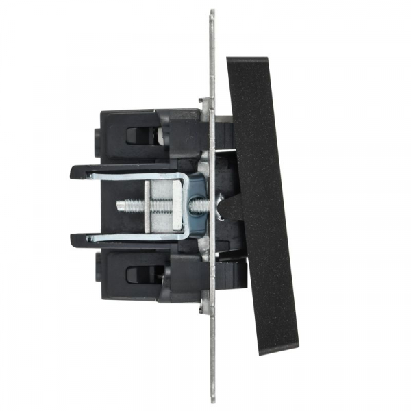 Выключатель 1-кл. СП BRITE ВС10-1-1-БрЧ 10А с индик. механизм черн. IEK BR-V10-1-10-K02 ТехноИмпульс