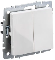 Выключатель проходной 2-кл. СП BRITE ВС10-2-6-БрБ 10А механизм бел. IEK BR-V22-0-10-K01 ТехноИмпульс